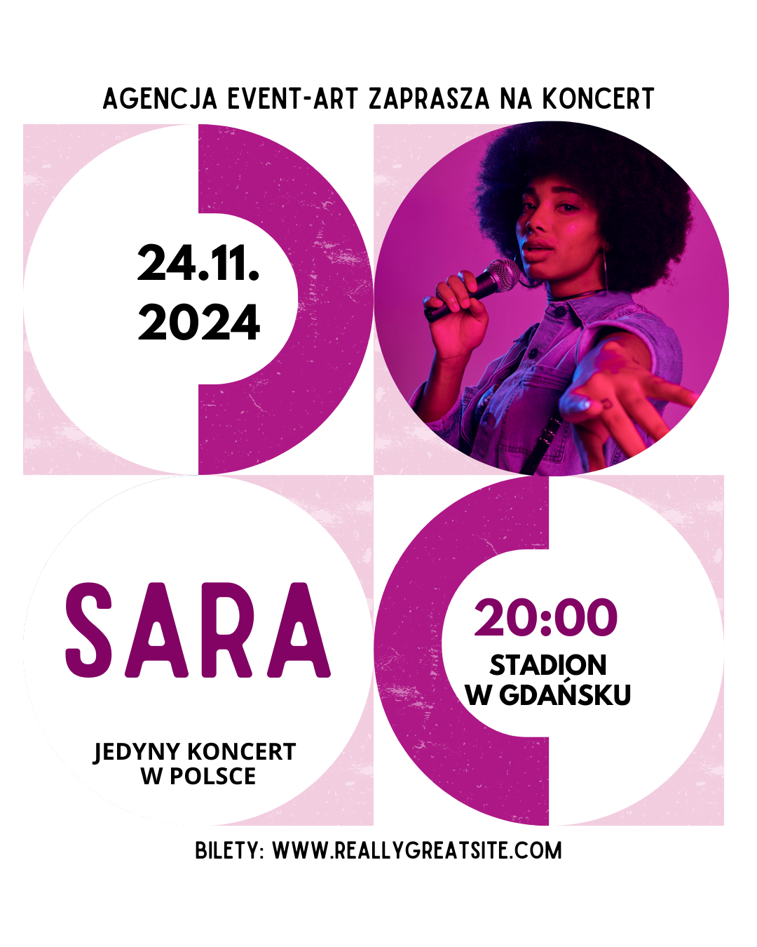 Magenta Różowe Zaproszenie na Koncert Agencja Eventowa